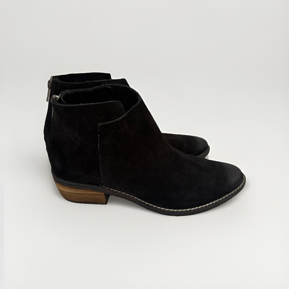 Very Volatile Aldworth Boots Casual Back Zip Ankle Bootie Black Suede Boho 8